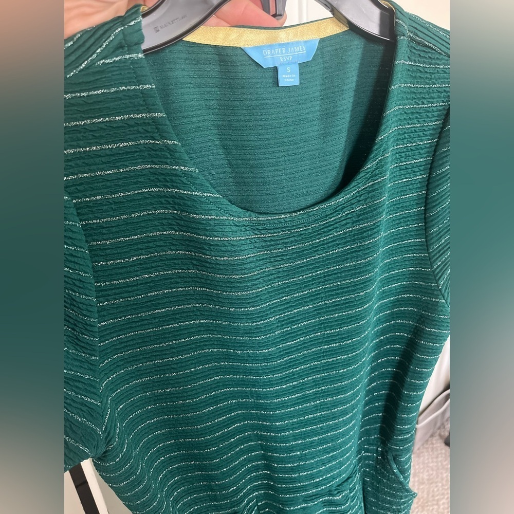 Draper James RSVP Elegant Forest Green Knit Mini Dress, Women’s Sz S - Picture 8 of 13